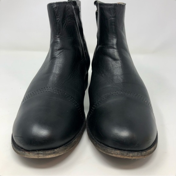 Olukai Malie Black Full Soft Grain Leather Ankle Booties Chelsea Boot Pull On - Picture 4 of 11